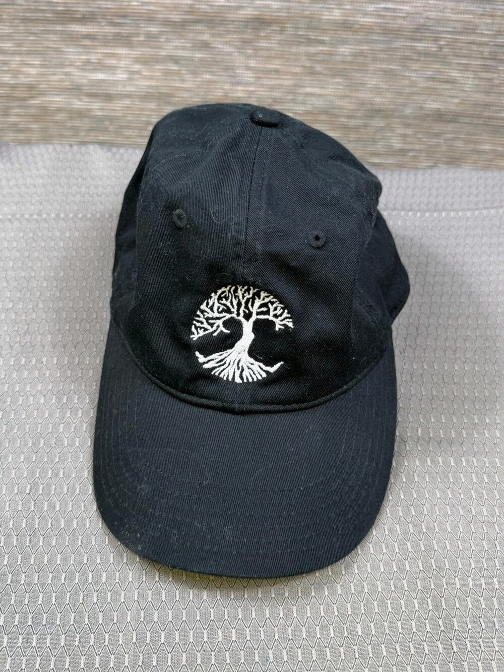 Champion Hat Cap Strap Back Mens One Size Black Tree Of Life Embroidered Logo